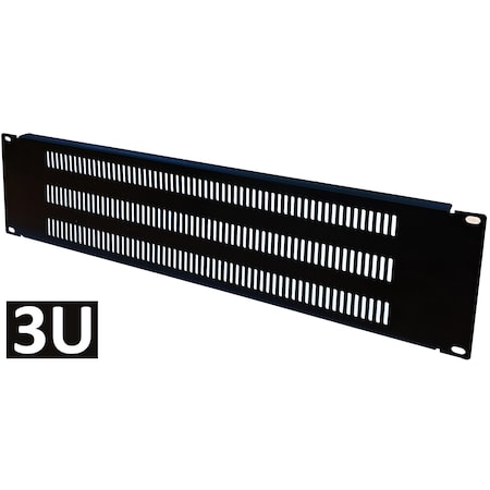Electriduct 19" Universal Blank Rack Mount Panels - Electriduct QWM-ED-WM-VENT-3U